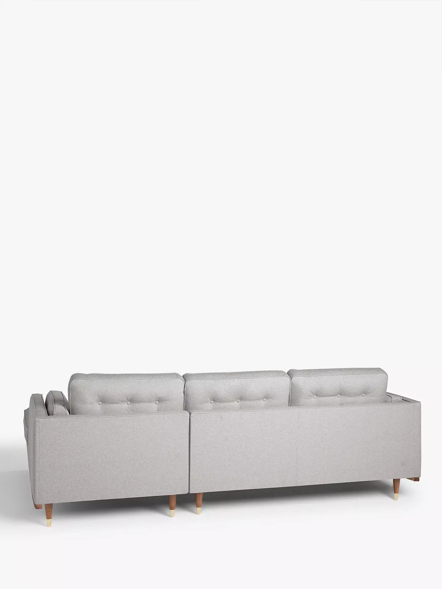 John Lewis + Swoon Lyon RHF Chaise End Sofa, Grey Cotton