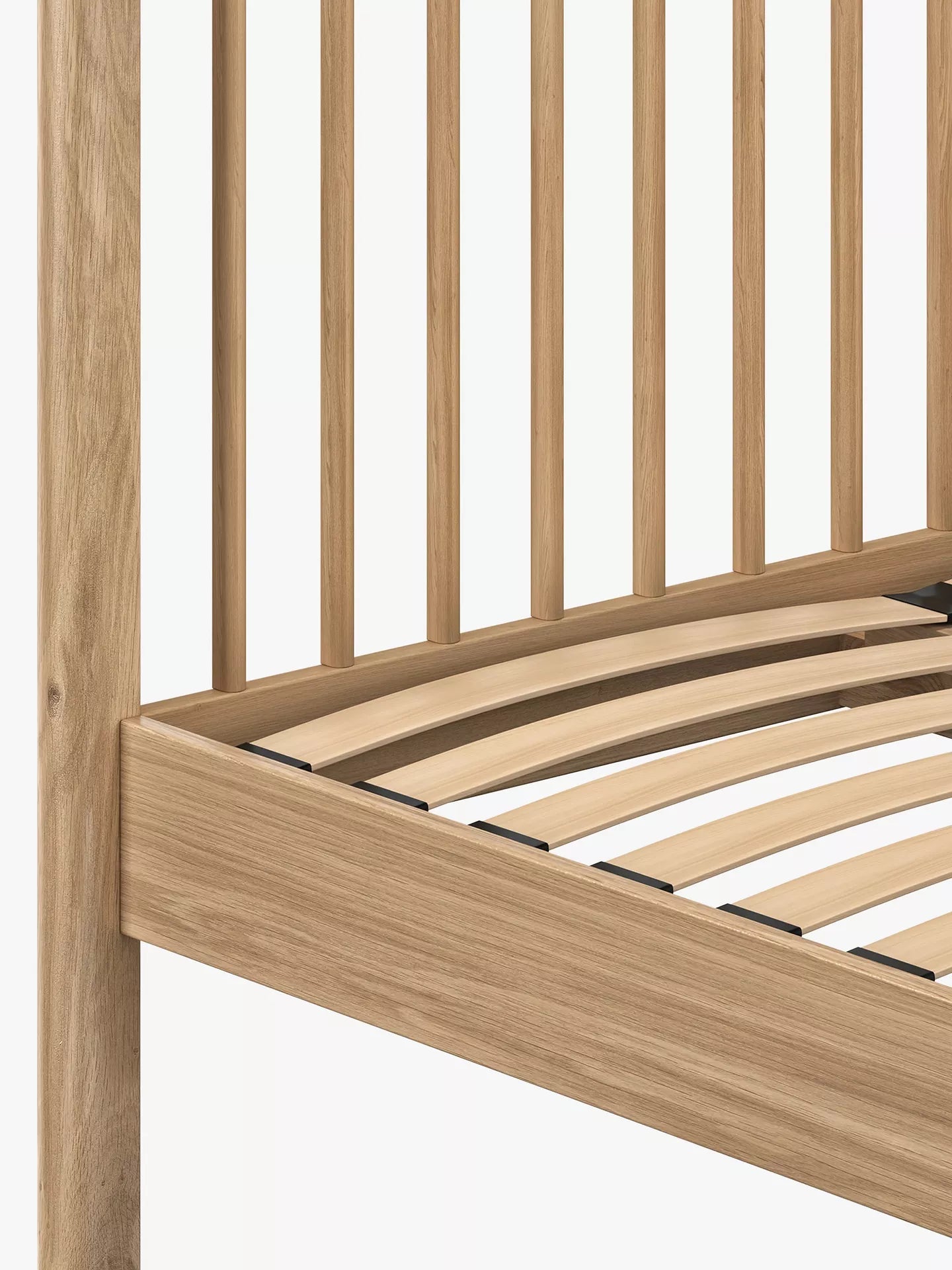 John Lewis Spindle Bed Frame King Natural Oak
