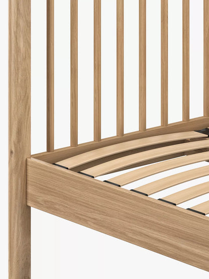 John Lewis Spindle Bed Frame King Natural Oak