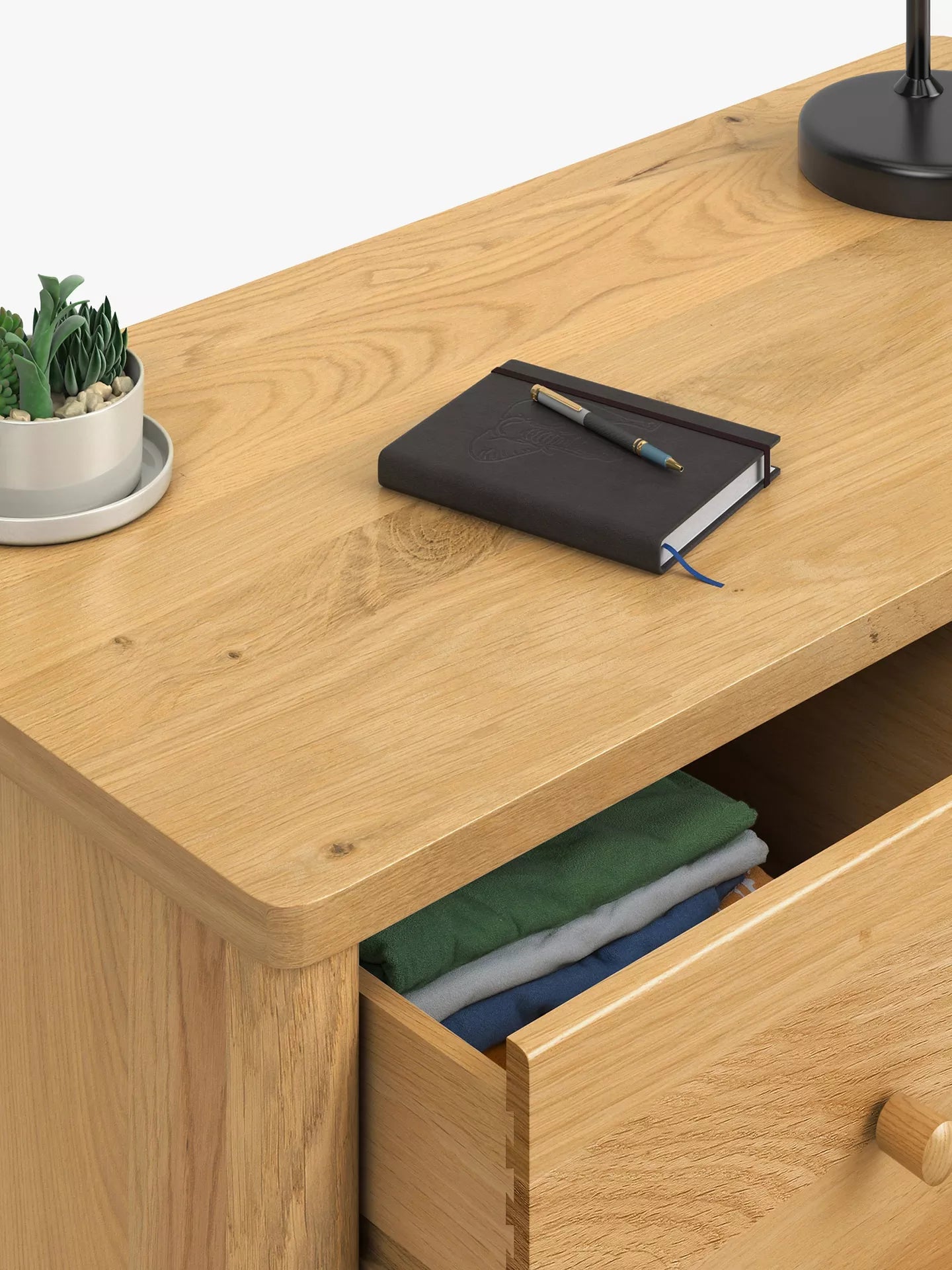 John Lewis Spindle 6 Drawer Chest, Oak