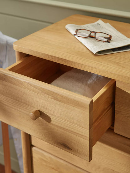 John Lewis Spindle 6 Drawer Chest, Oak