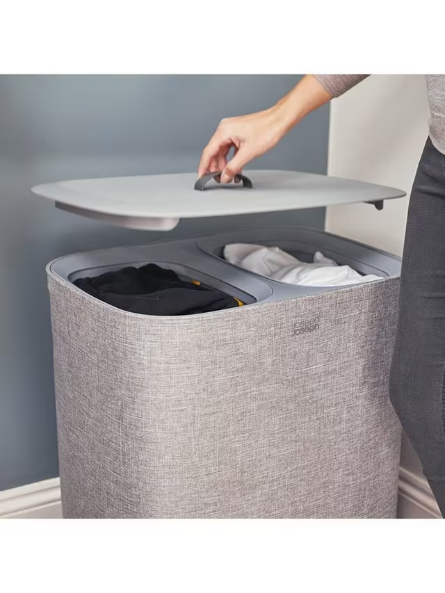 Joseph Joseph Tota Laundry Basket, Grey, 90L