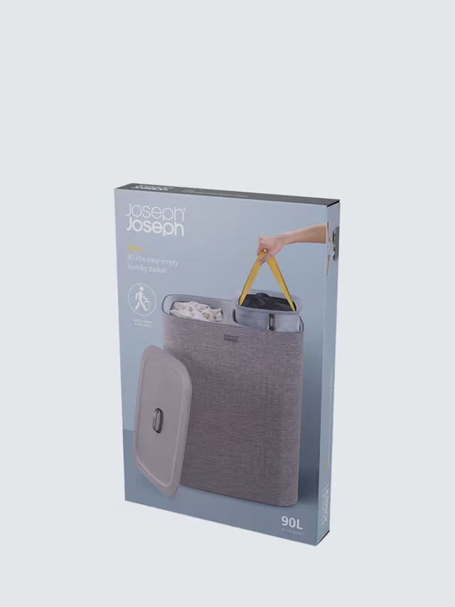 Joseph Joseph Tota Laundry Basket, Grey, 90L