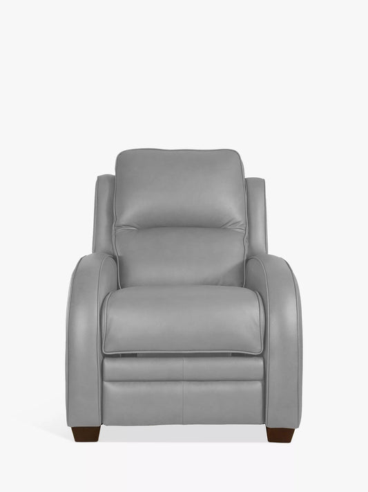 Parker Knoll Charleston Leather Power Recliner Armchair, Romo Steel