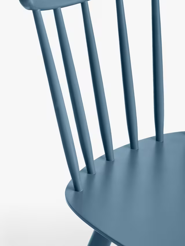 John Lewis Spindle Dining Chair, Set of 2, Blue, FSC-Certified (Beech Wood)