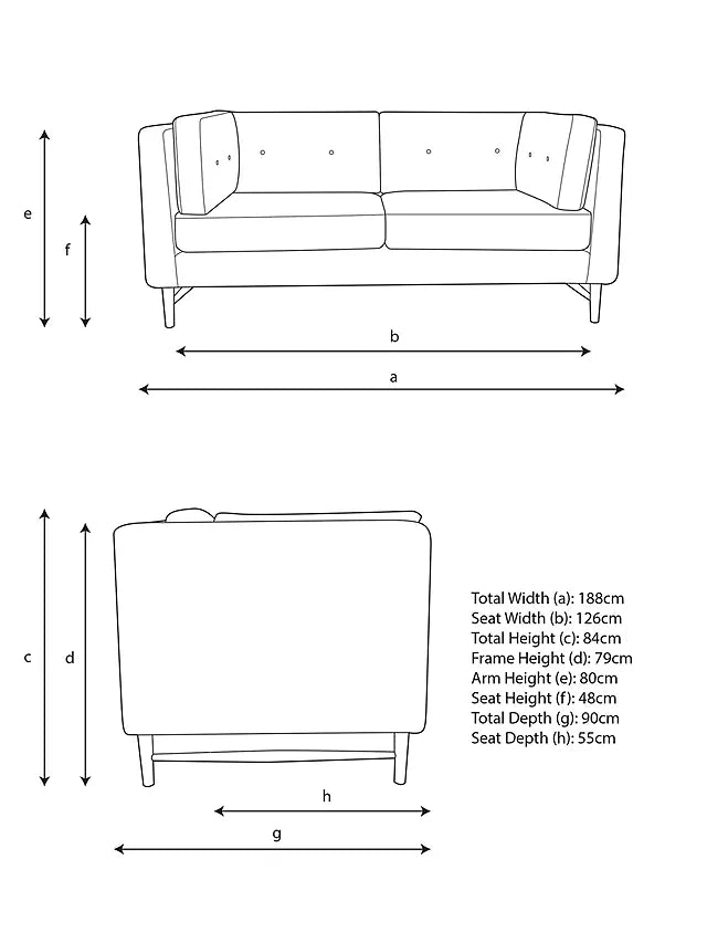 JOHN LEWIS BOOTH MEDIUM 2 SEATER SOFA IN OPAL