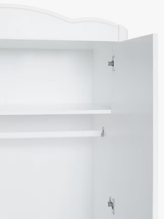 John Lewis Cloud Double Wardrobe White