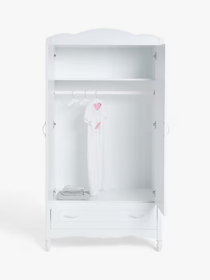 John Lewis Cloud Double Wardrobe White