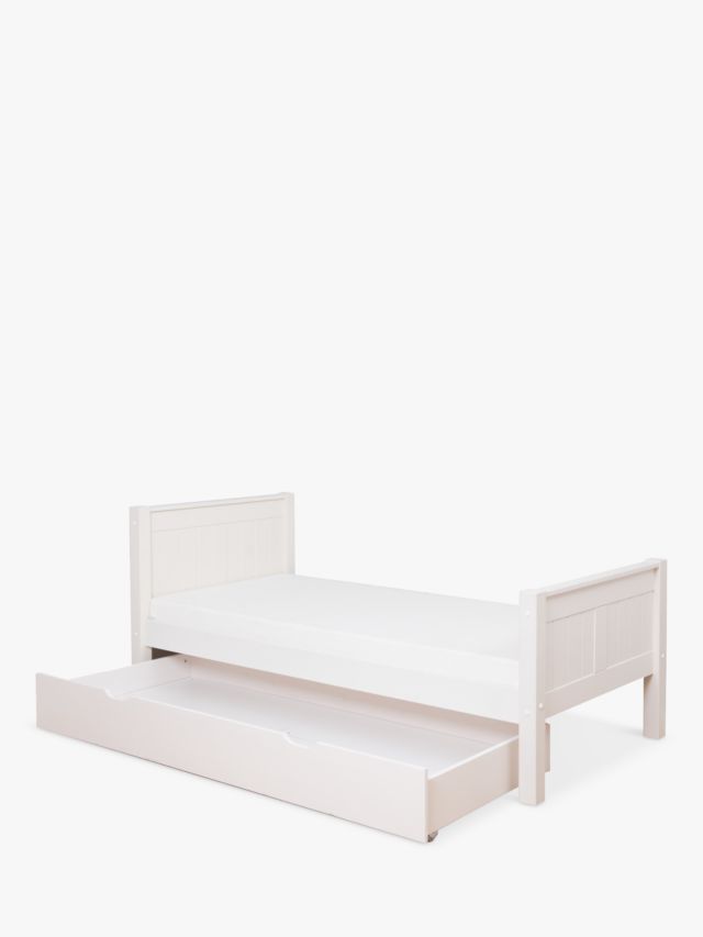 John Lewis Stompa Classic Child Compliant Bed Frame with Trundle Drawer, Single, White