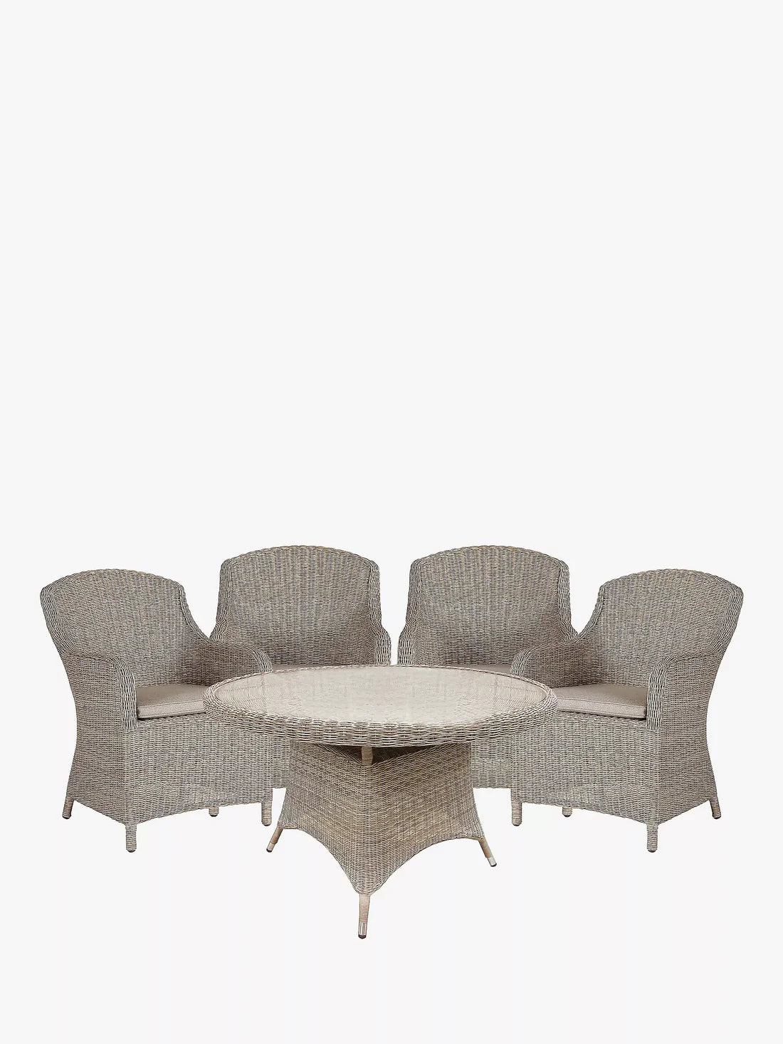 John Lewis Dante 4-Seater Round Glass Garden Dining Table