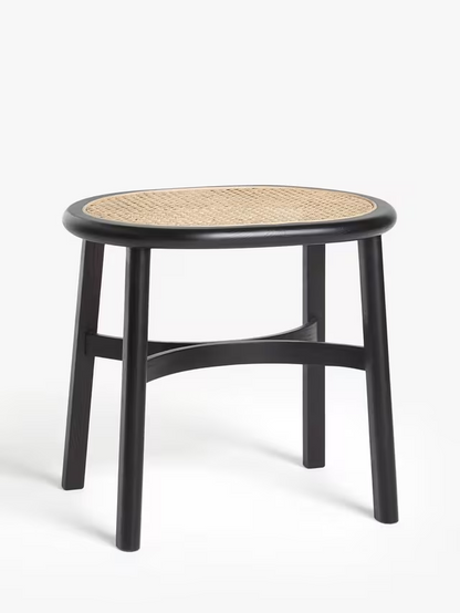 John Lewis Rattan Dressing Table Stool Black
