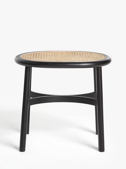 John Lewis Rattan Dressing Table Stool Black