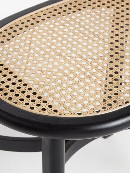 John Lewis Rattan Dressing Table Stool Black