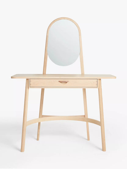 John Lewis Rattan Dressing Table and Mirror, Oak