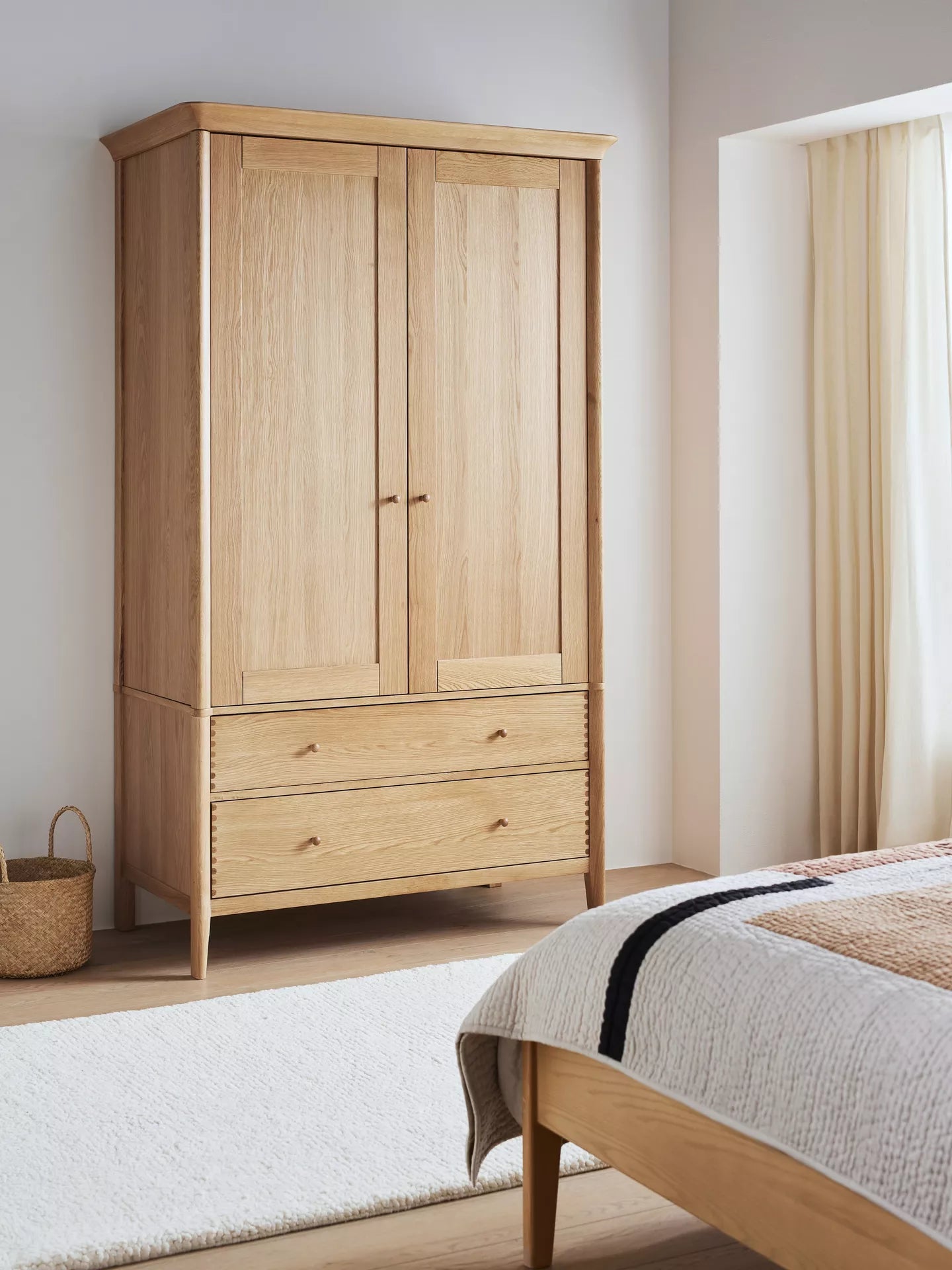 John Lewis Essence Double Wardrobe, Oak