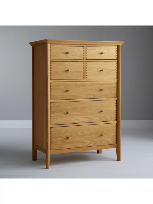 John Lewis Essence Wide 7 Drawer Chest Oak