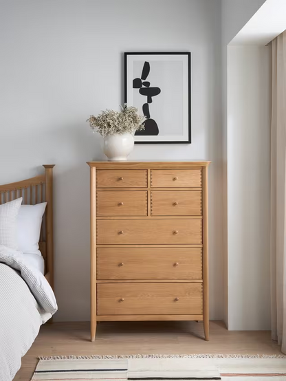 John Lewis Essence Wide 7 Drawer Chest Oak