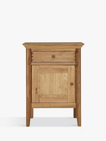 John Lewis Essence 1 Door Bedside Table, Oak