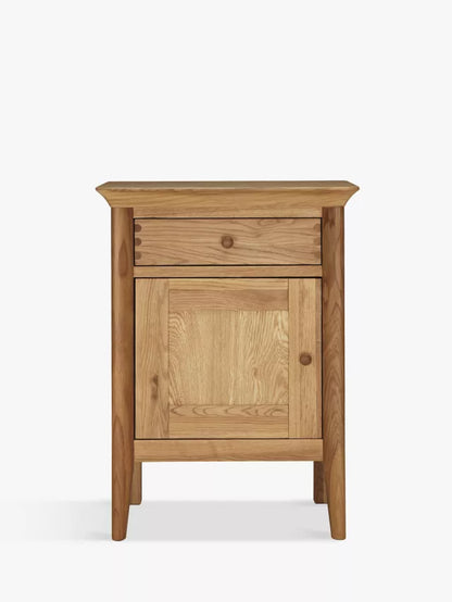 John Lewis Essence 1 Door Bedside Table, Oak