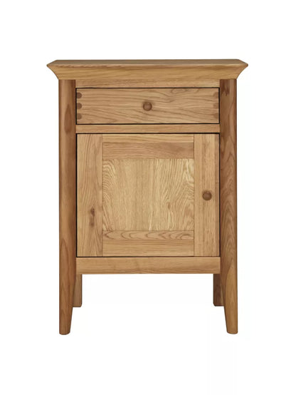 John Lewis Essence 1 Door Bedside Table, Oak