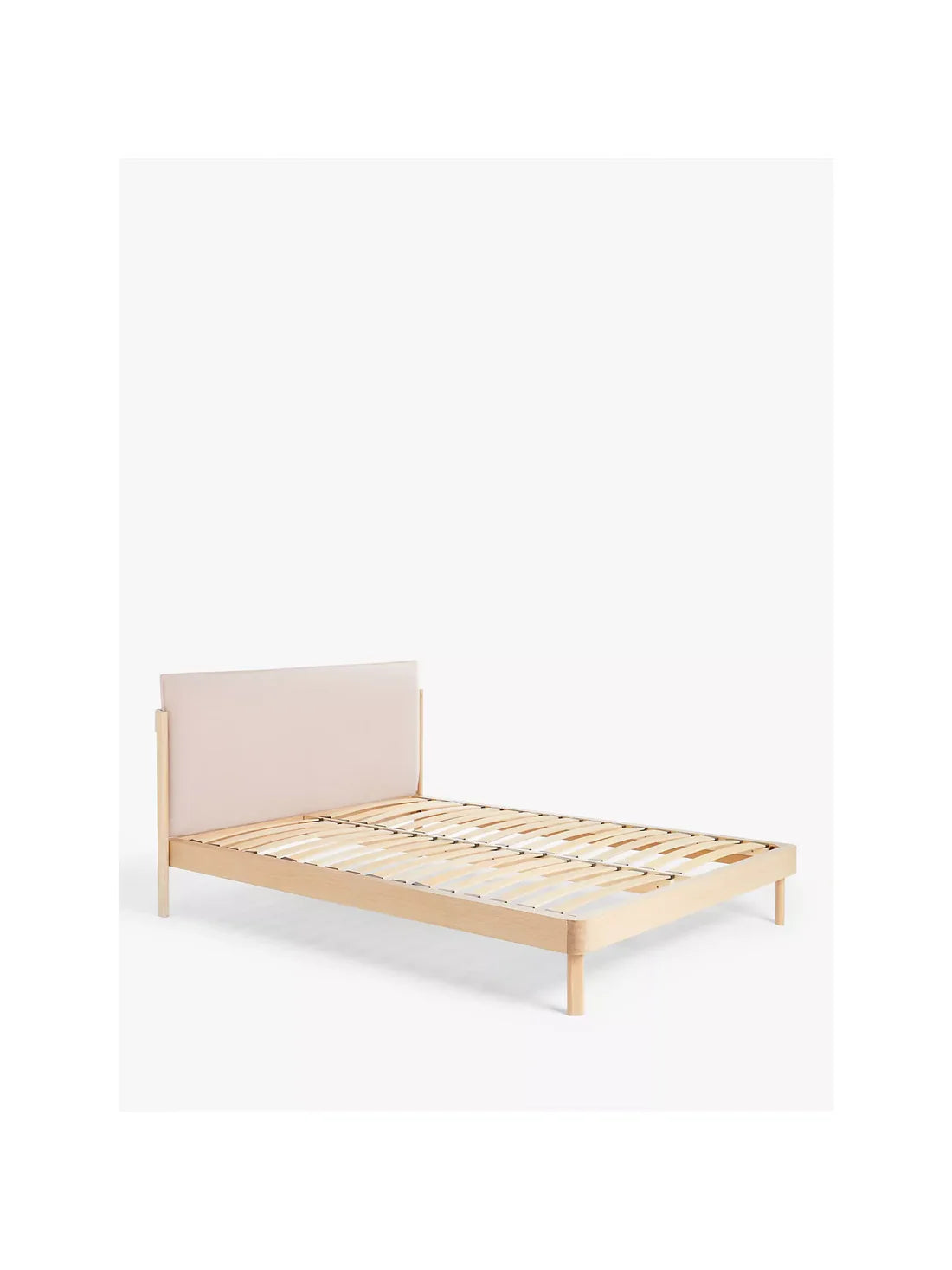 John Lewis Pillow Bed Frame, King Size, Natural/Pink