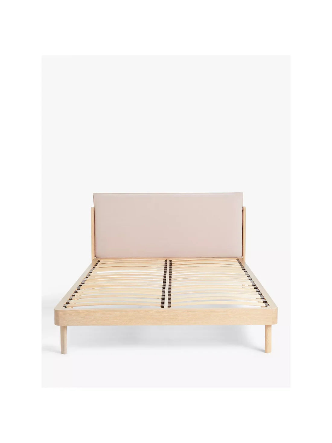 John Lewis Pillow Bed Frame, King Size, Natural/Pink