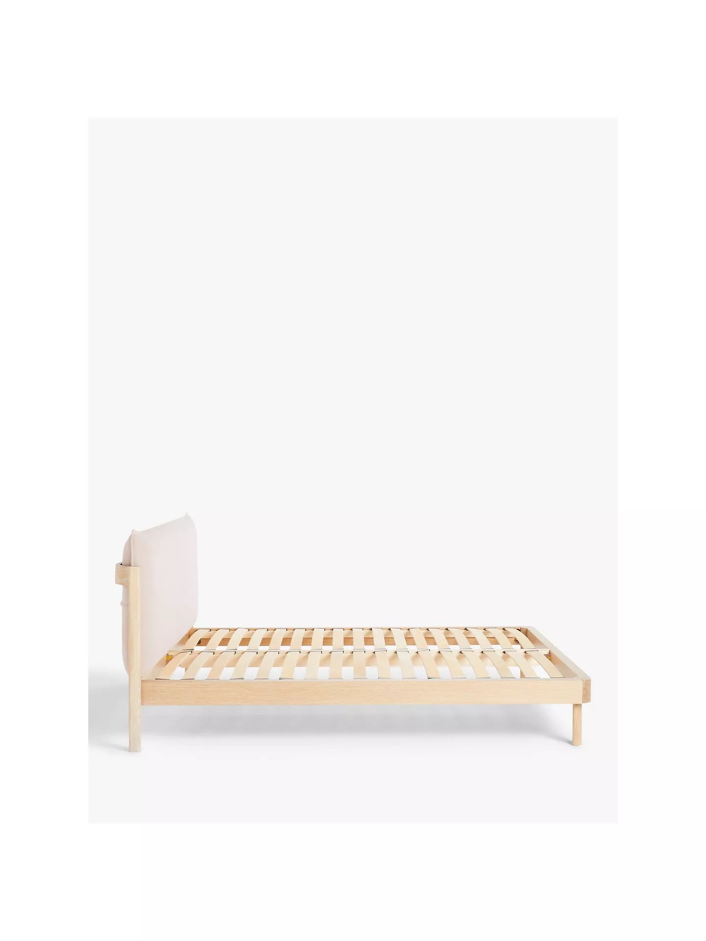 John Lewis Pillow Bed Frame, King Size, Natural/Pink