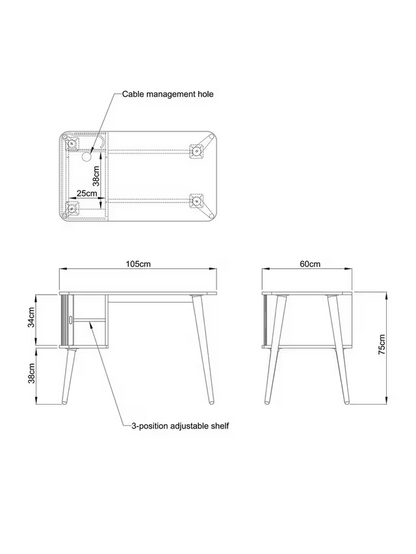 John Lewis Grayson Desk, Dark