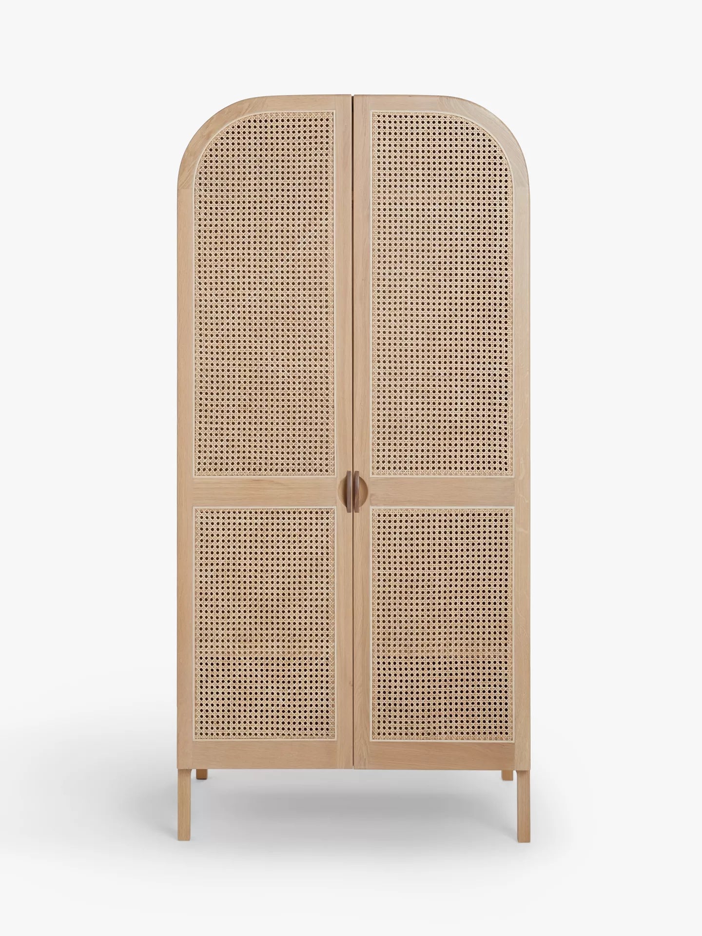 John Lewis Rattan Double Wardrobe, Oak