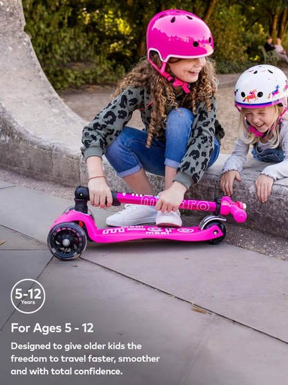Micro Scooters Maxi Deluxe Foldable LED Scooter, Pink