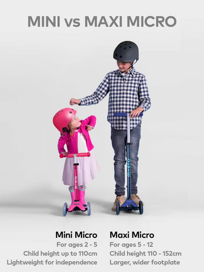 Micro Scooters Maxi Deluxe Foldable LED Scooter, Pink