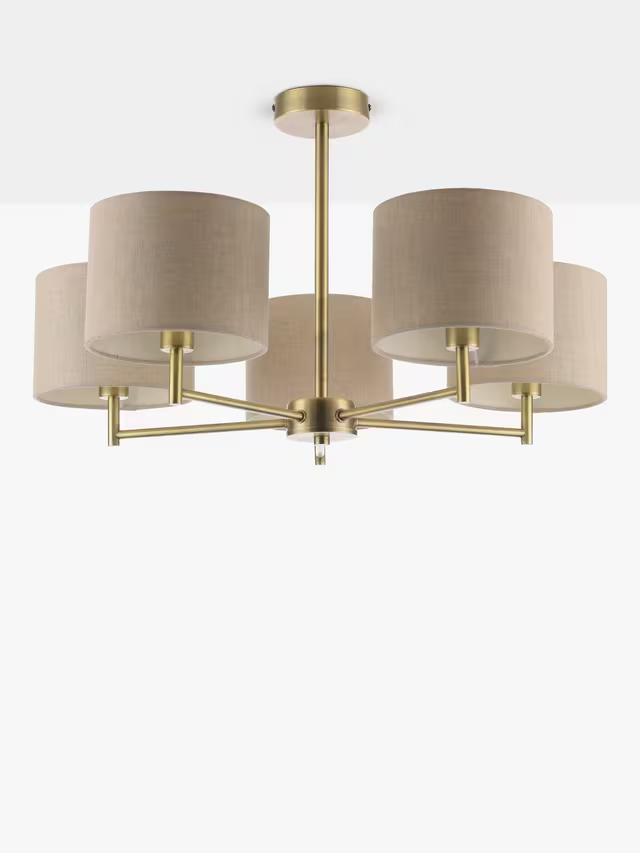 John Lewis Blakely Ceiling Light, Antique Brass