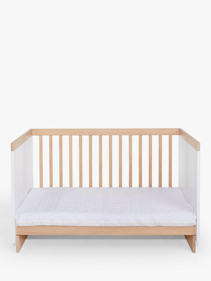 John Lewis Scandi Solution Cotbed White Natural Cot Bed