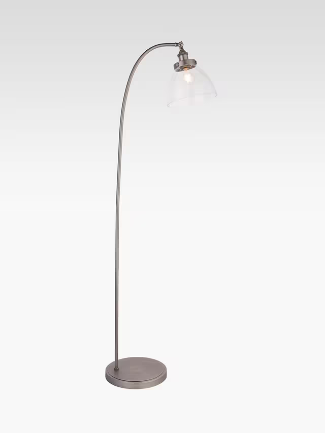 John Lewis Bay Lighting Carter Floor Lamp, Matt Nickel