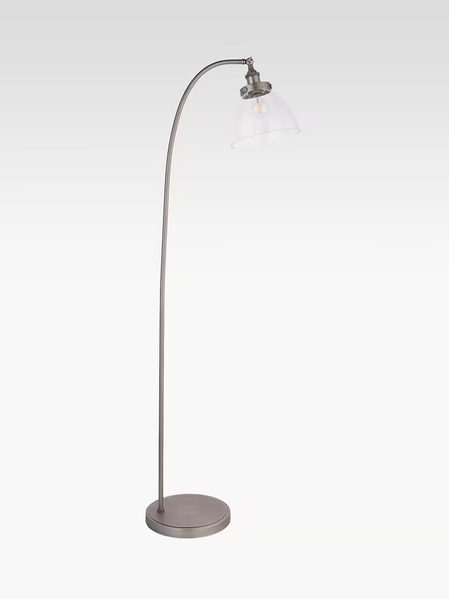 John Lewis Bay Lighting Carter Floor Lamp, Matt Nickel