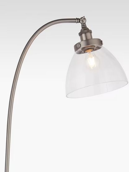 John Lewis Bay Lighting Carter Floor Lamp, Matt Nickel
