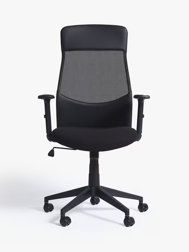 John Lewis Inset Office Chair, Black