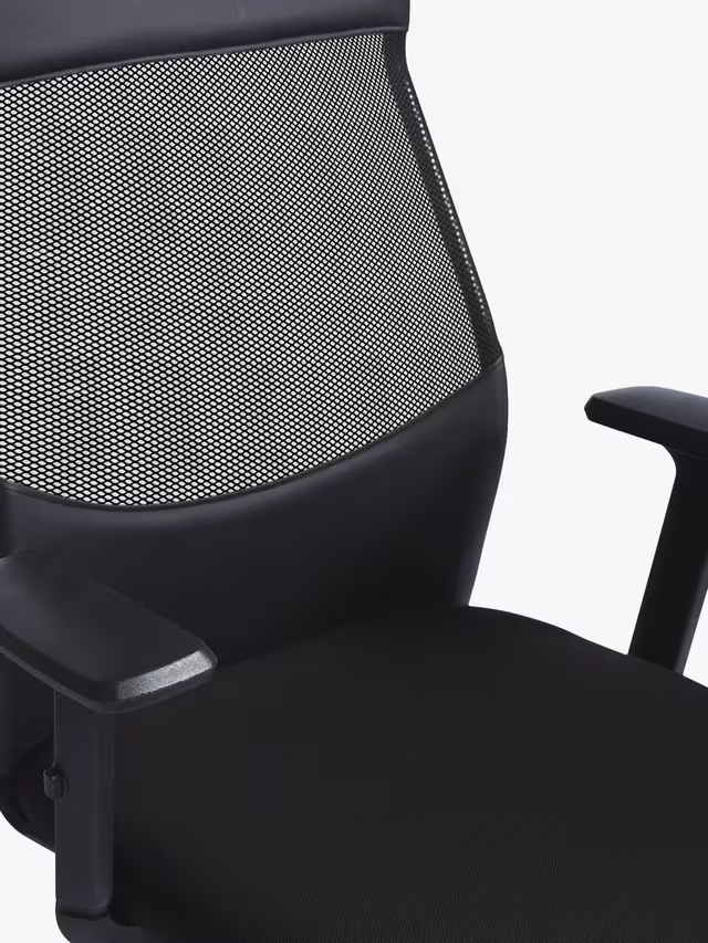 John Lewis Inset Office Chair, Black