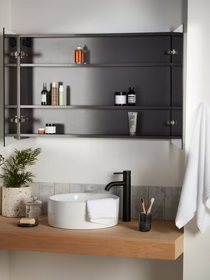 John Lewis Large Double Mirror-Sided Bathroom Cabinet