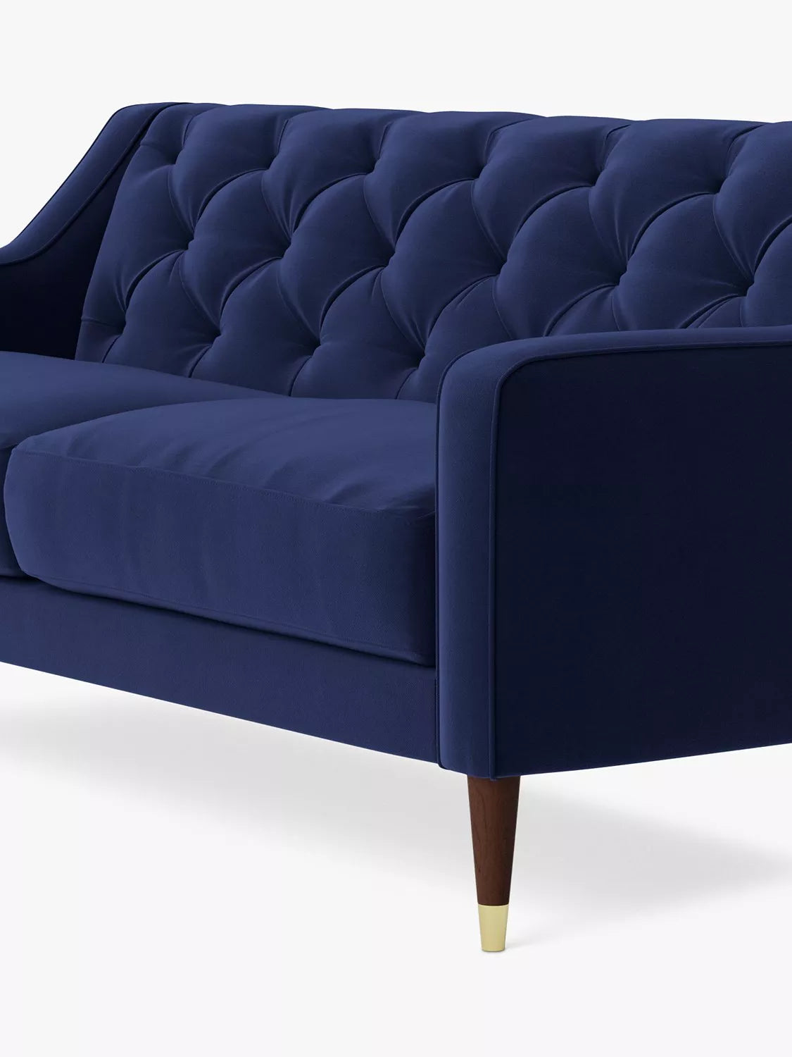 Swoon Pritchard Medium 2 Seater Sofa, Dark Leg, Ink Velvet 