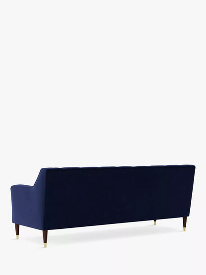 Swoon Pritchard Large 3 Seater Sofa, Dark Leg, Ink Velvet 