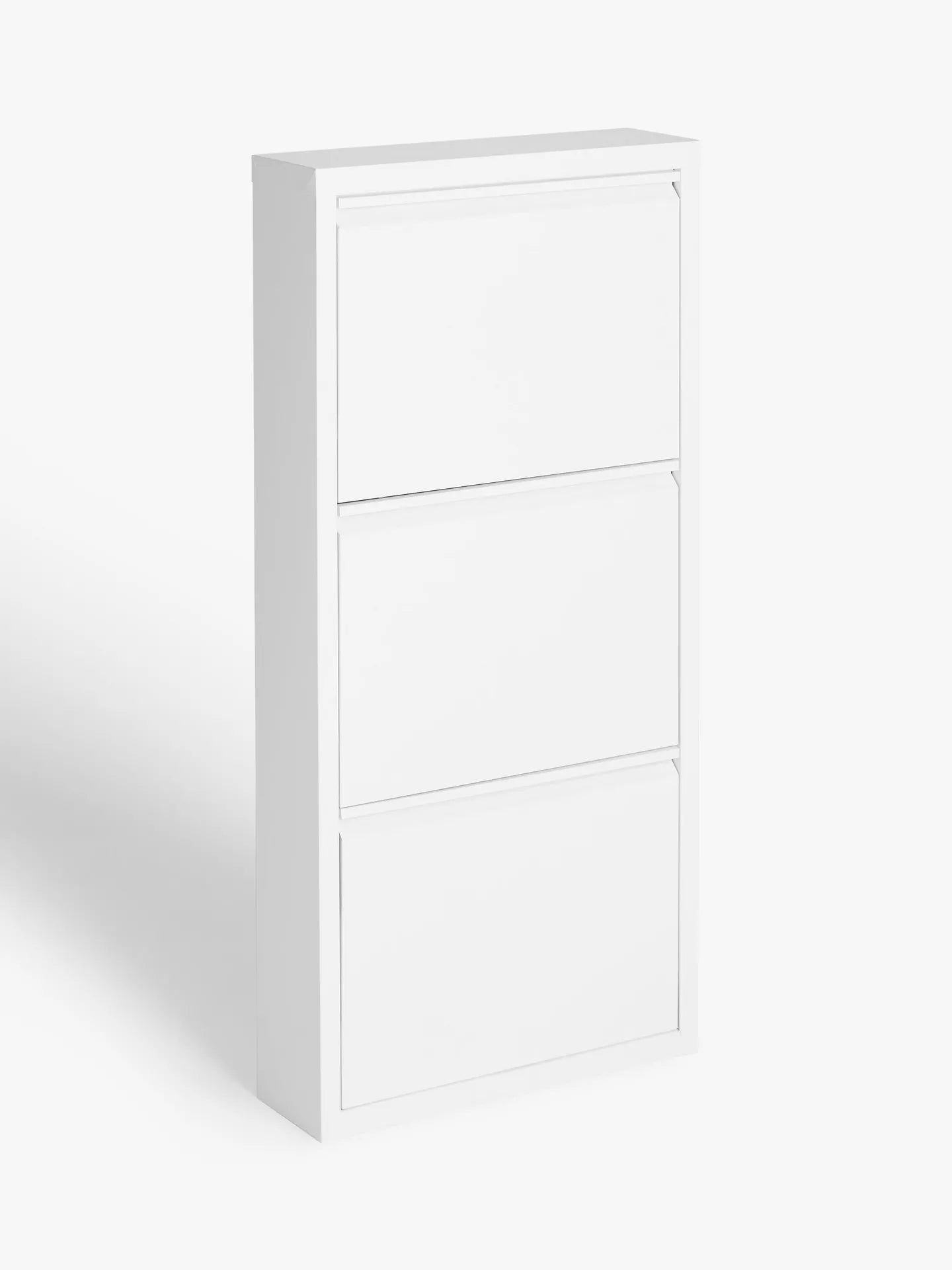 John Lewis Fold Out 3 Tier Shoe Rack White