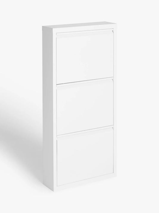 John Lewis Fold Out 3 Tier Shoe Rack White
