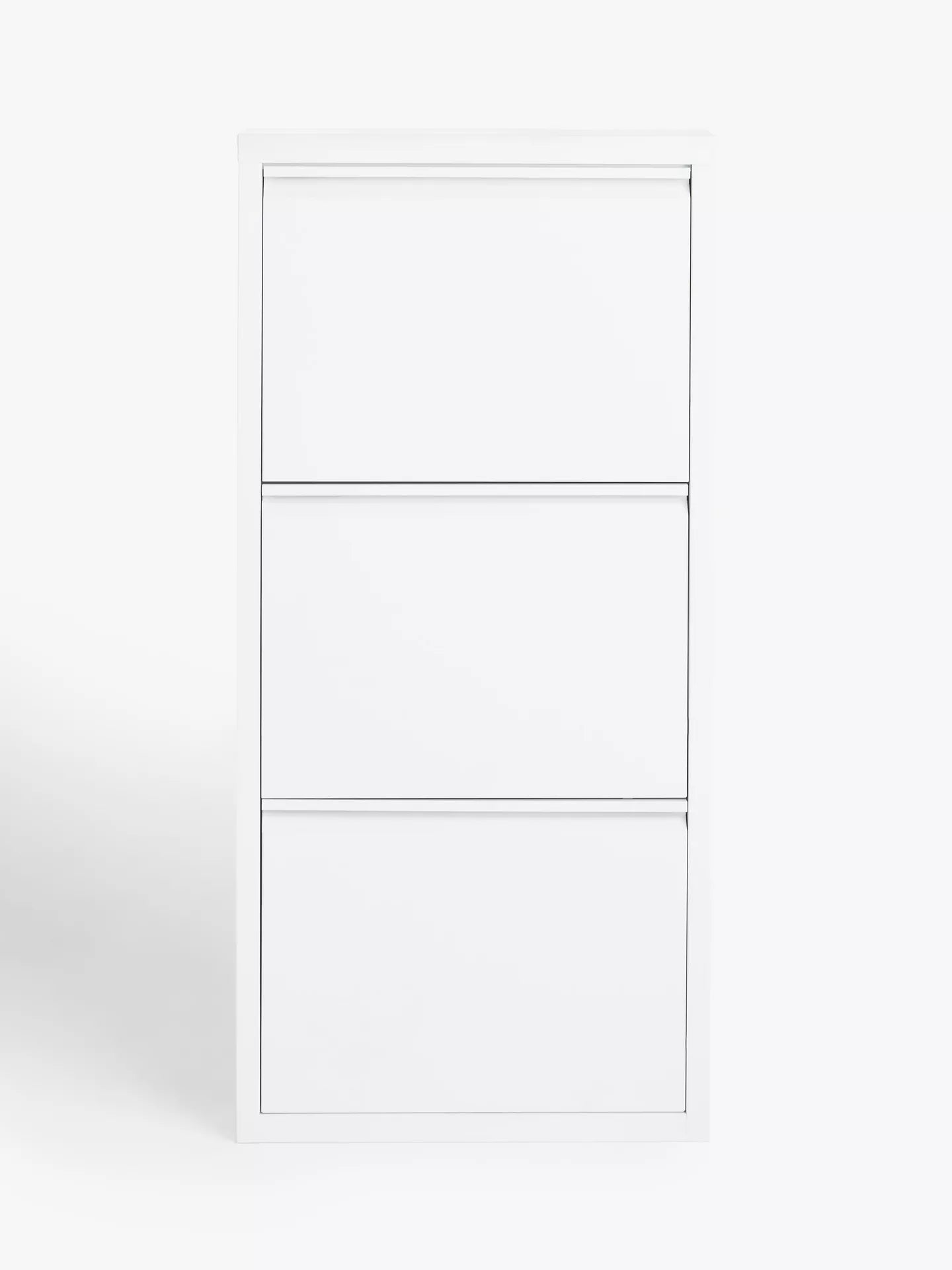 John Lewis Fold Out 3 Tier Shoe Rack White