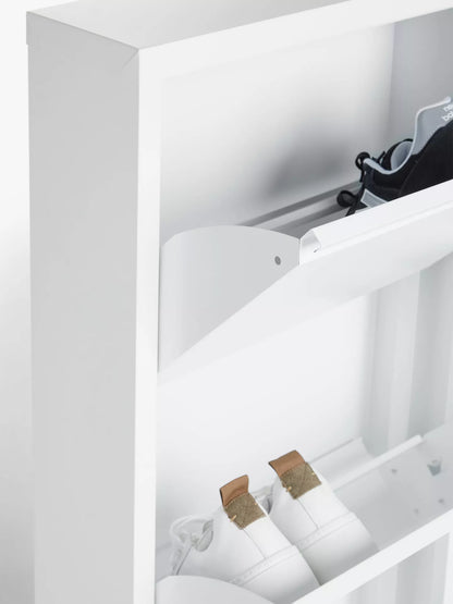 John Lewis Fold Out 3 Tier Shoe Rack White
