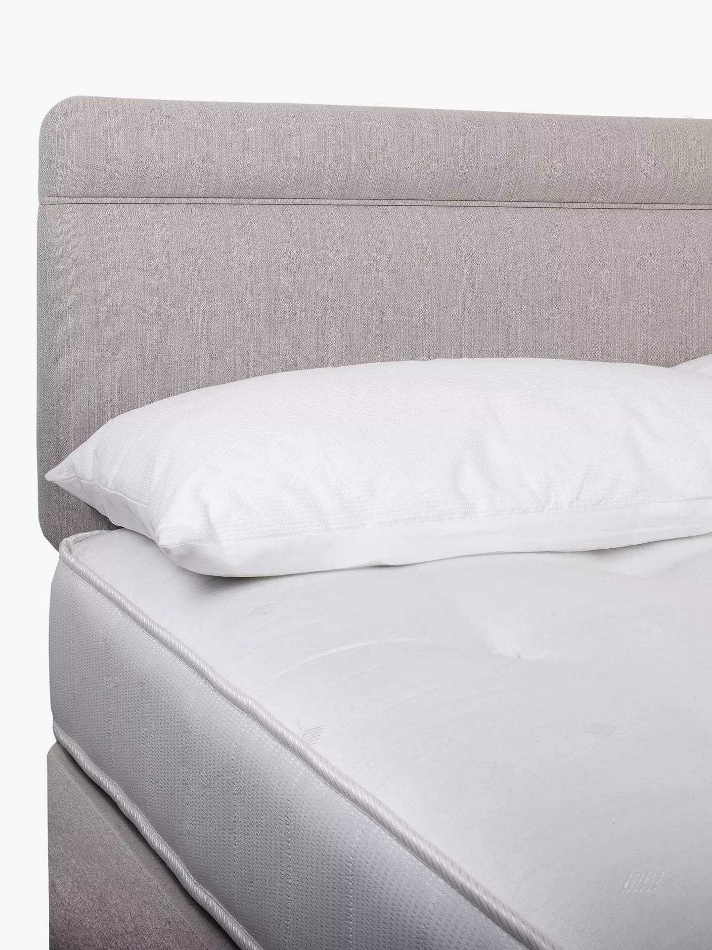 John Lewis Theale Upholstered Headboard, King Size, Cotton Effect Beige