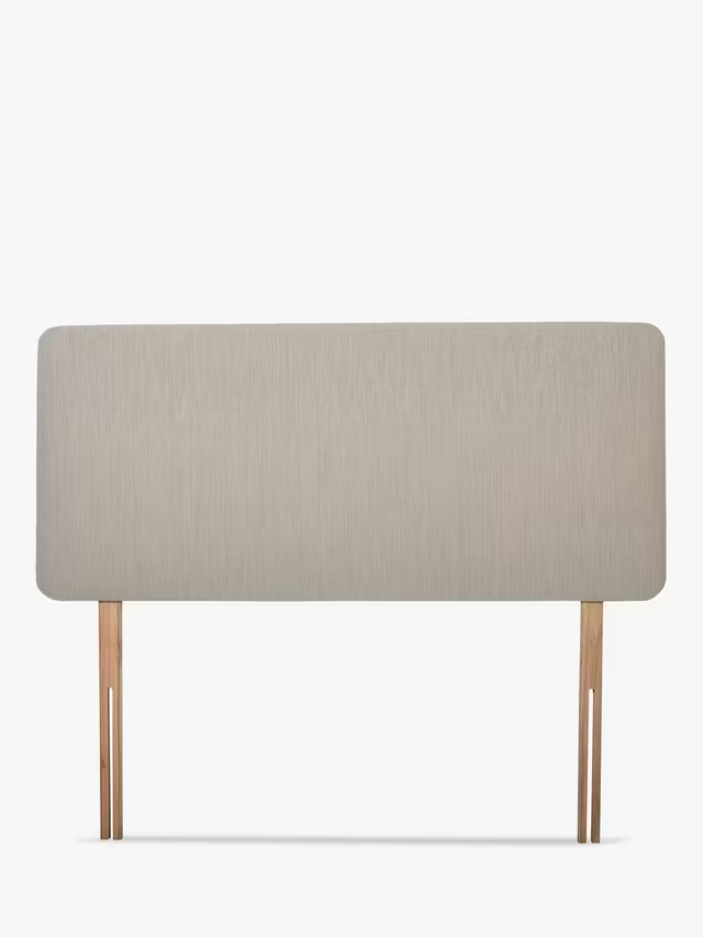 John Lewis Sonning Upholstered Headboard, Double, Cotton Effect Beige