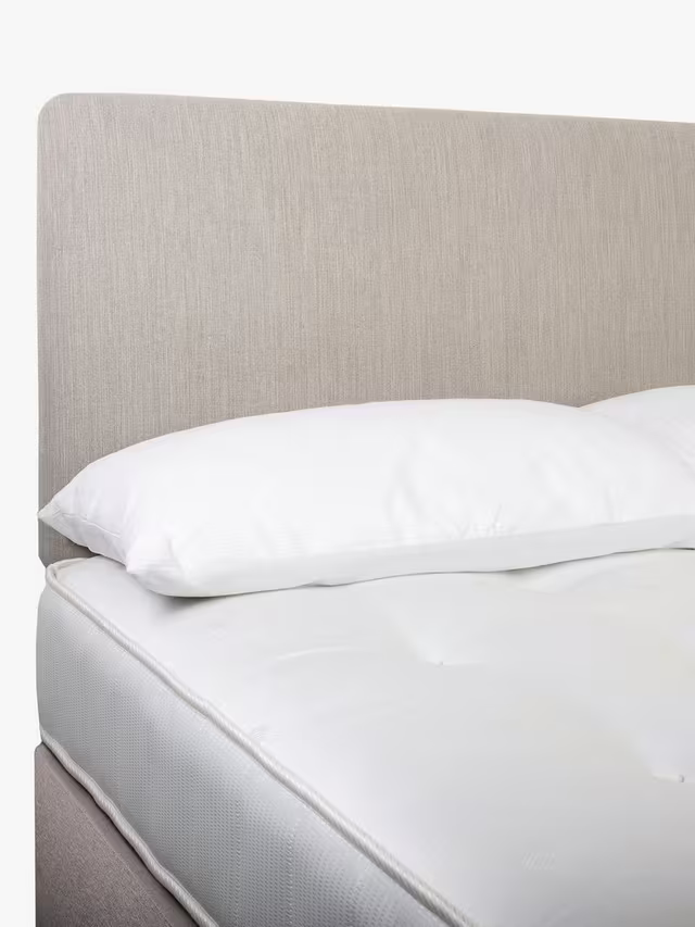 John Lewis Sonning Upholstered Headboard, Double, Cotton Effect Beige