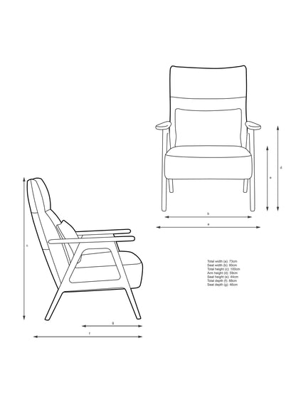 John Lewis Hendricks High Back Accent Chair, Light Leg, Aquaclean Aston Natural
