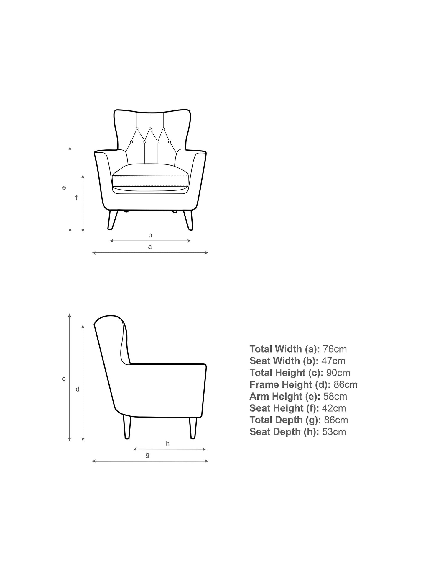 John Lewis Thomas Buttoned High Back Armchair